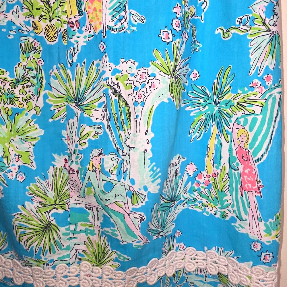 Lilly Pulitzer Originals RARE Jungle Glam Mini Skirt Women 10 Blue Vintage EUC - Picture 4 of 10